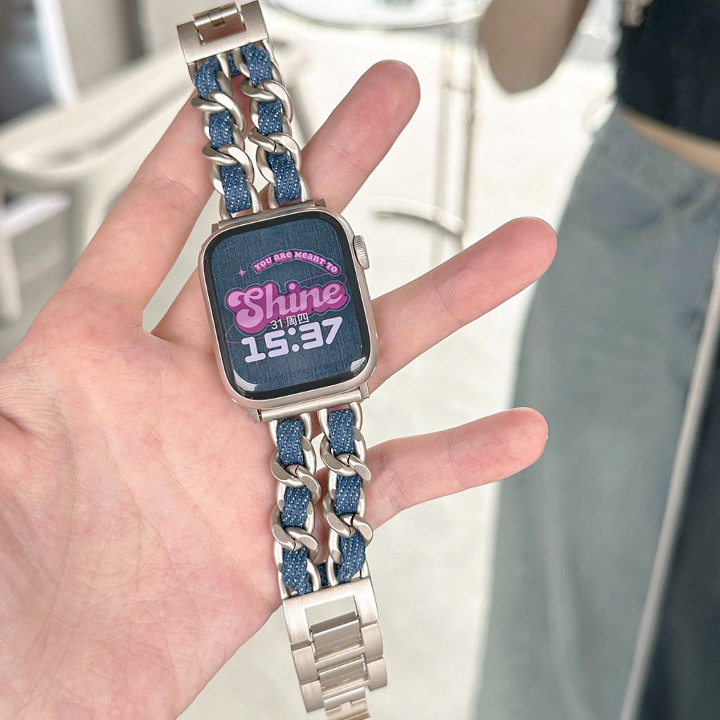 Y2K Denim Chain Apple Watch Band