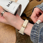 Horseshoe Buckle Leather Strap For Apple Watch