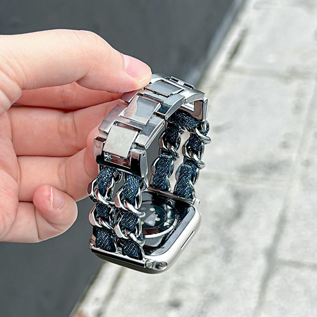 Y2K Denim Chain Apple Watch Band