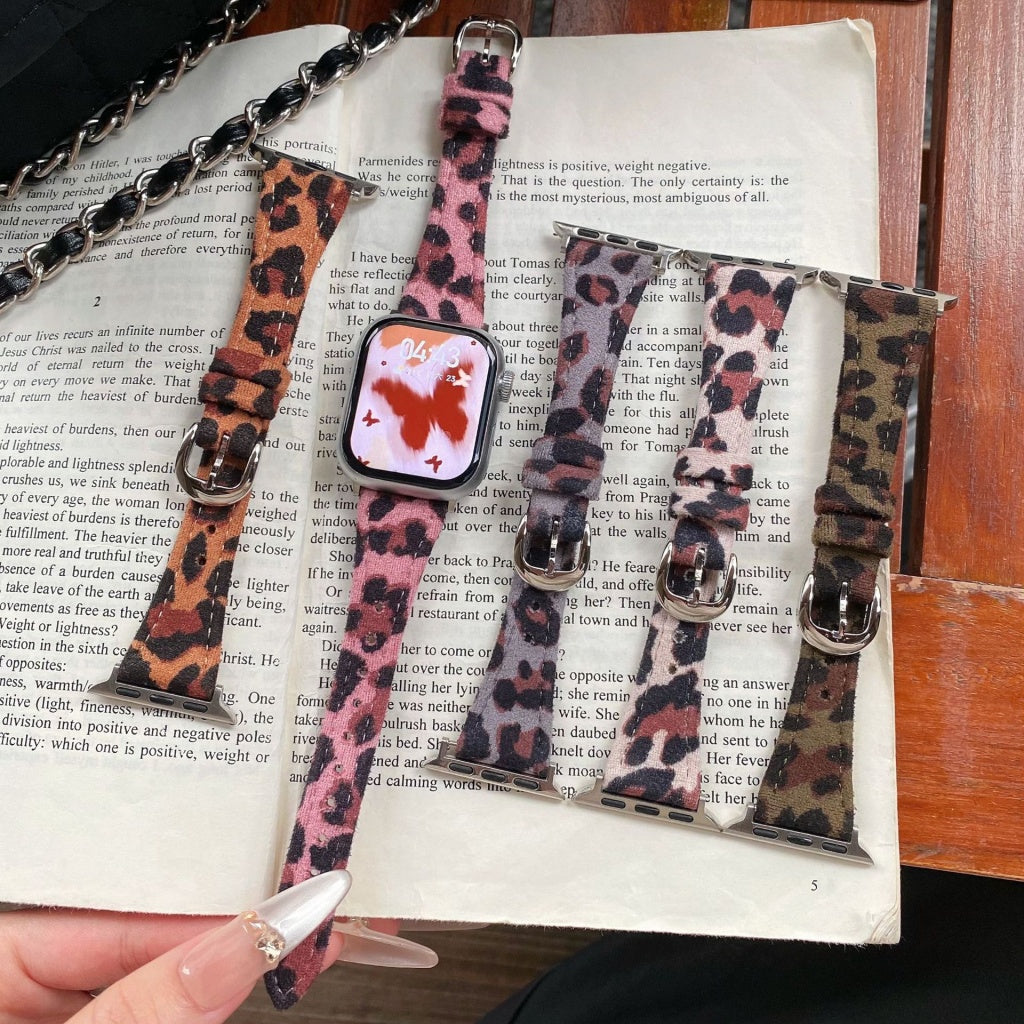 Vintage Leopard Print Leather Band