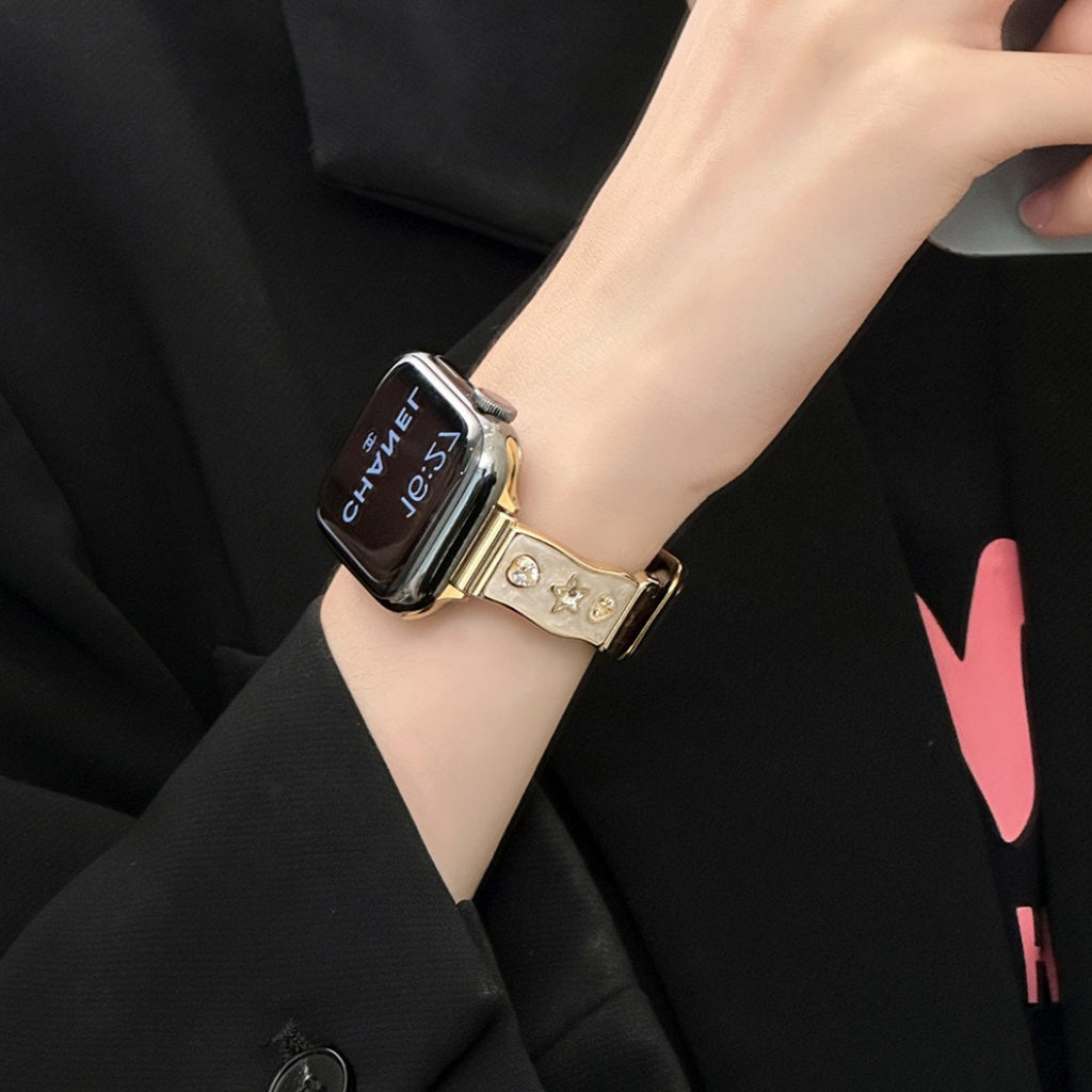 Evelina Jewelry Leather Band For Apple Watch