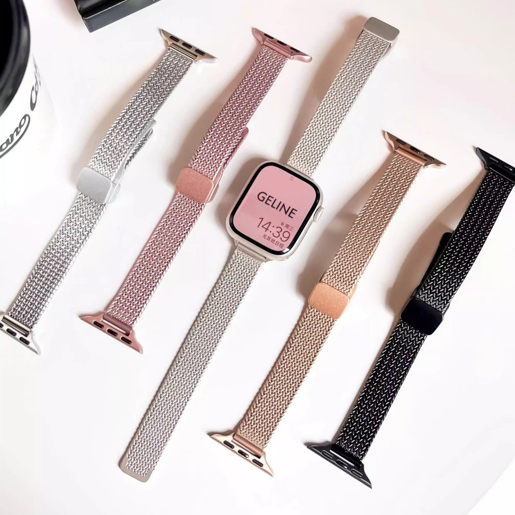 Wheat Pattern Metal Watch Band