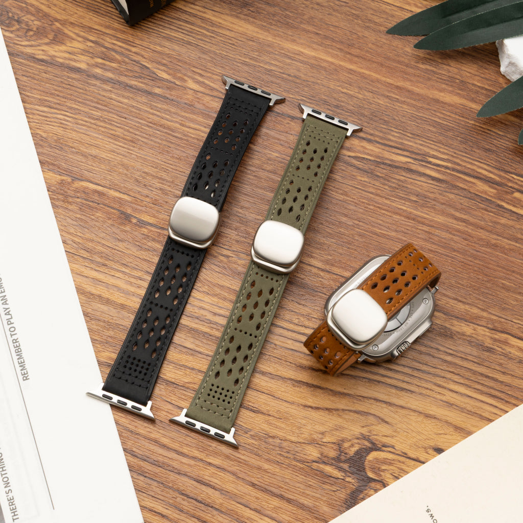 Monza Perforated Leather Band for Apple Watch