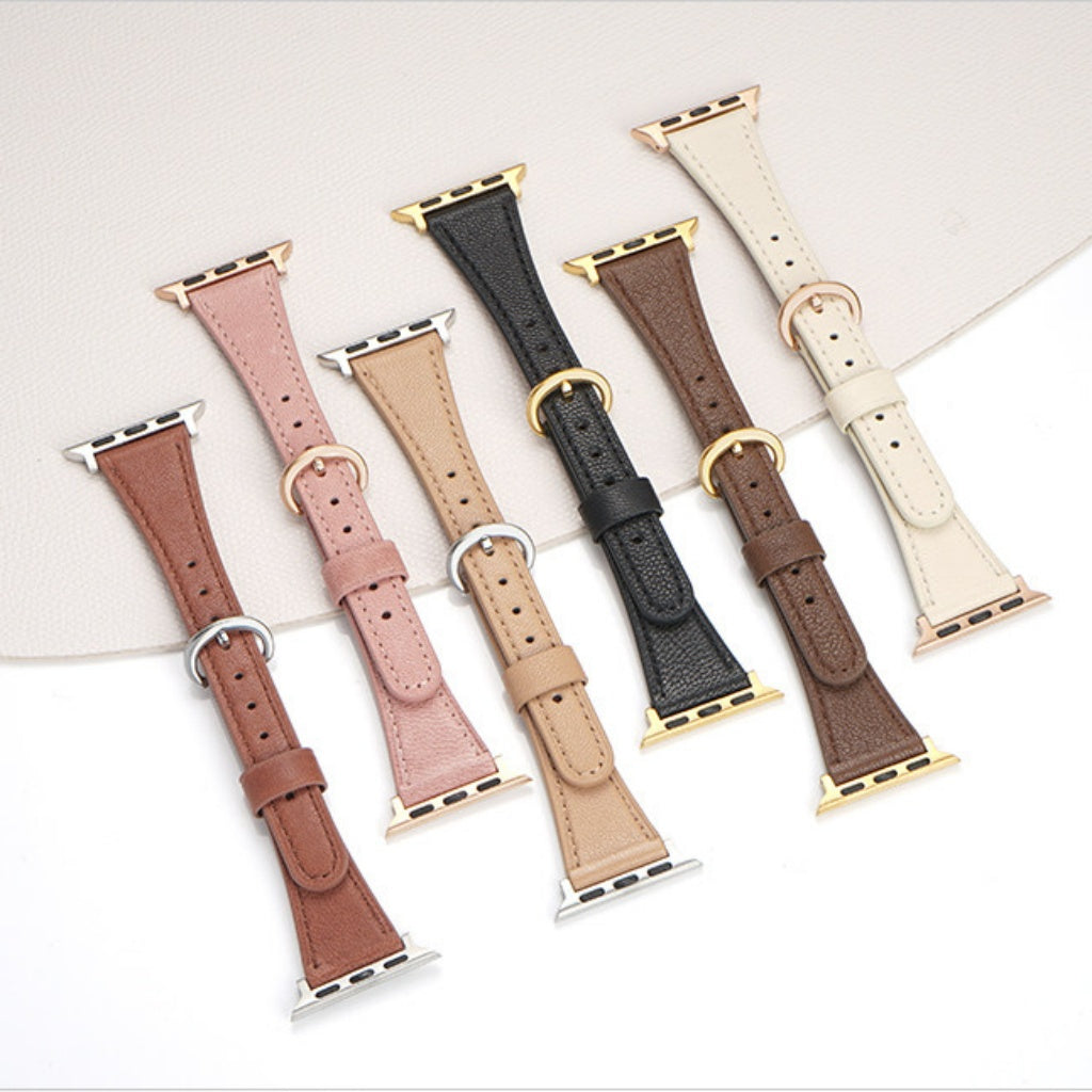 Horseshoe Buckle Leather Strap For Apple Watch