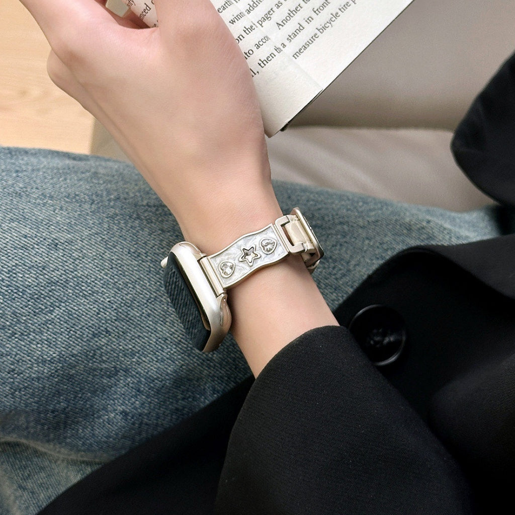 Evelina Jewelry Leather Band For Apple Watch