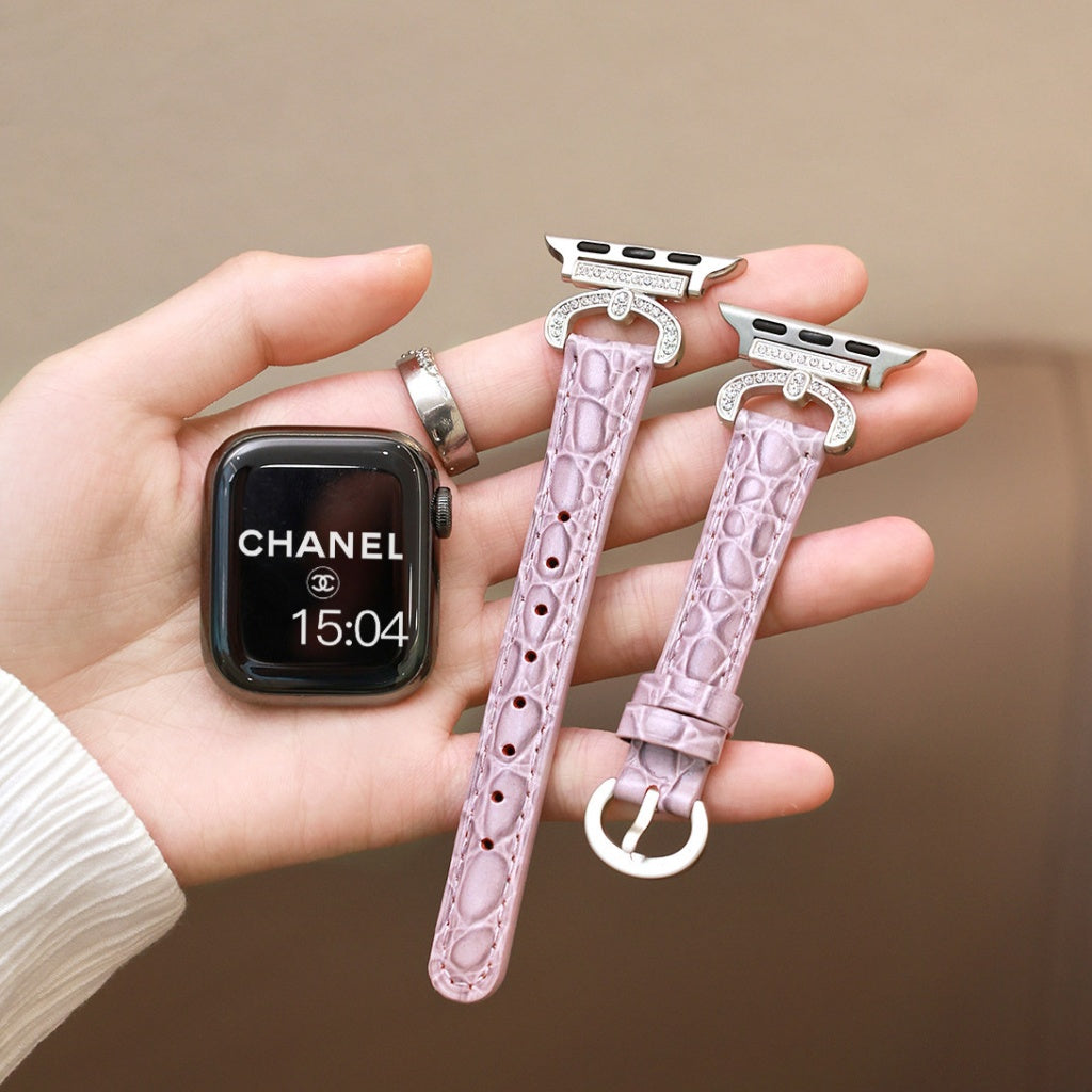Regina Crystal Leather Band for Apple Watch