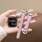 Regina Crystal Leather Band for Apple Watch