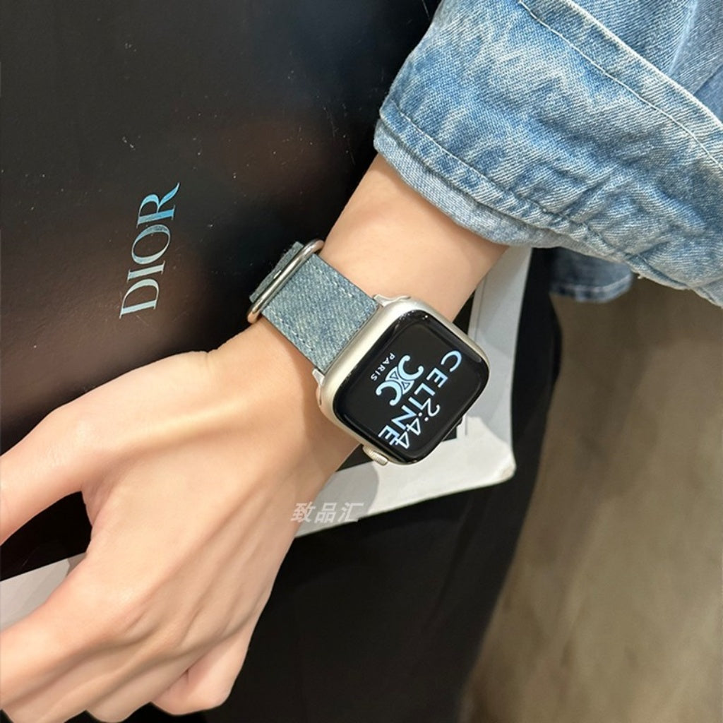 Retro Denim Apple Watch Strap