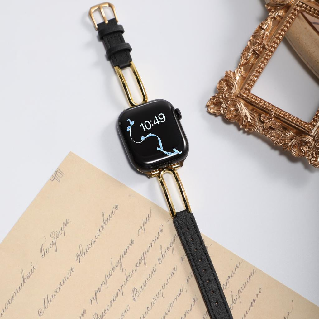 Aurelia Elegant Leather Band For Apple Watch