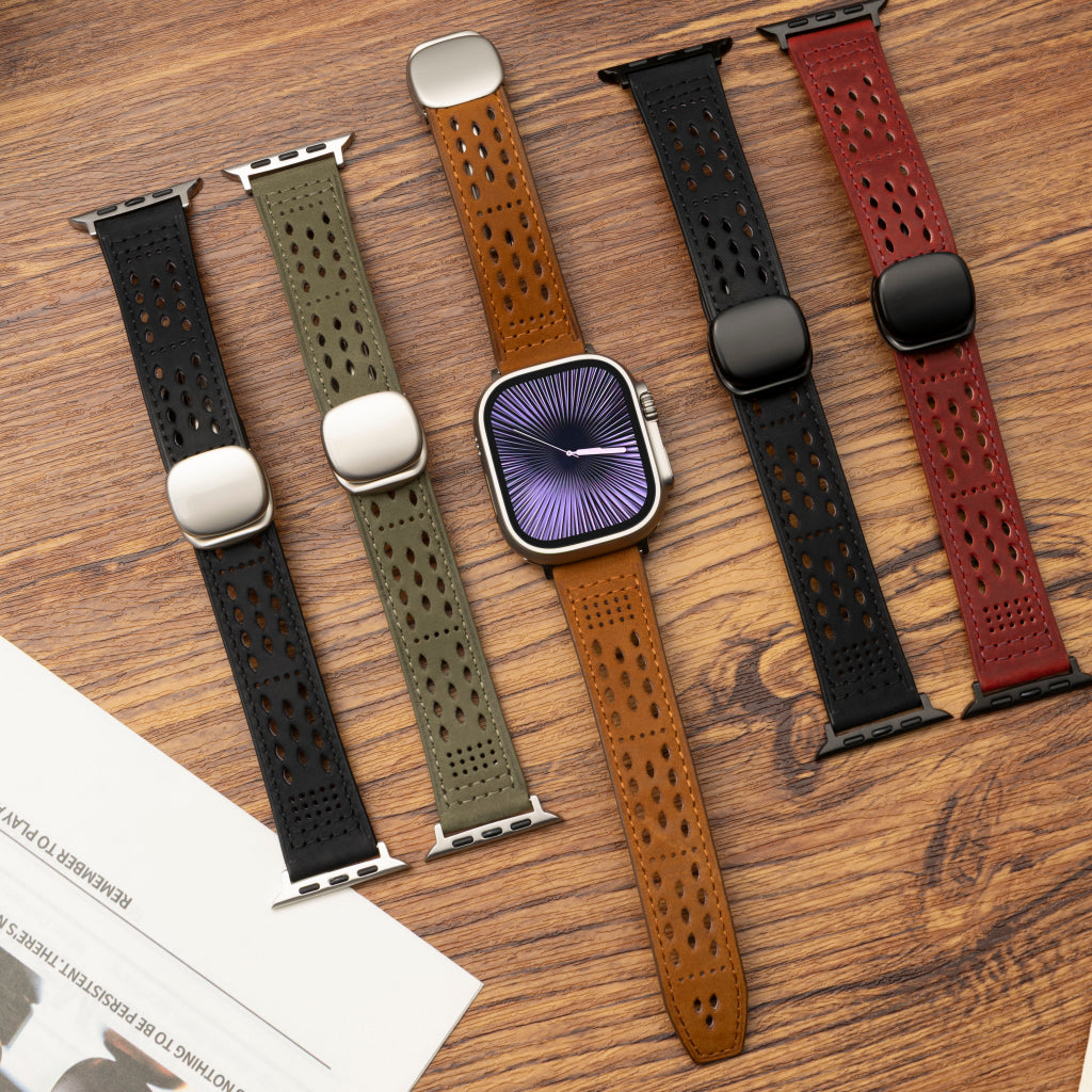 Monza Perforated Leather Band for Apple Watch
