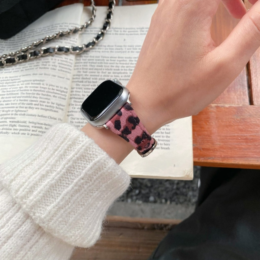 Vintage Leopard Print Leather Band