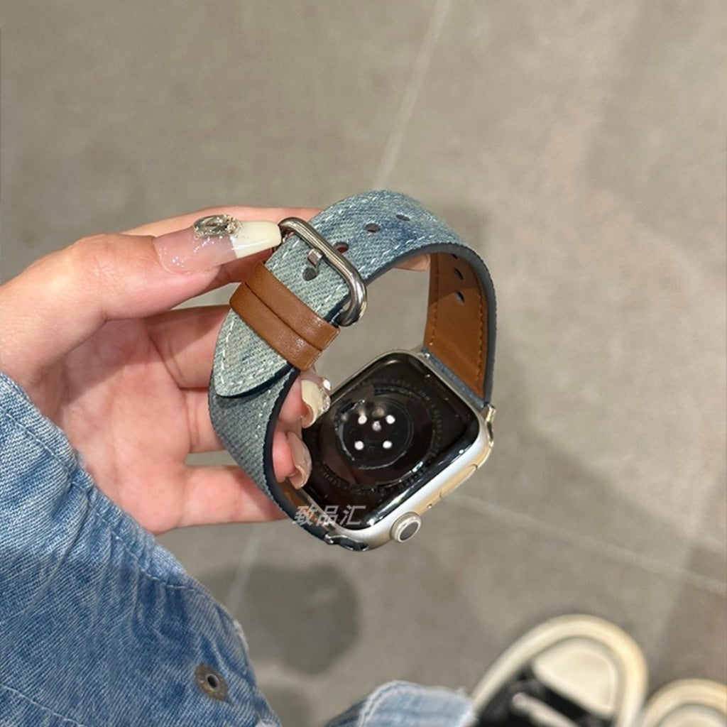 Retro Denim Apple Watch Strap