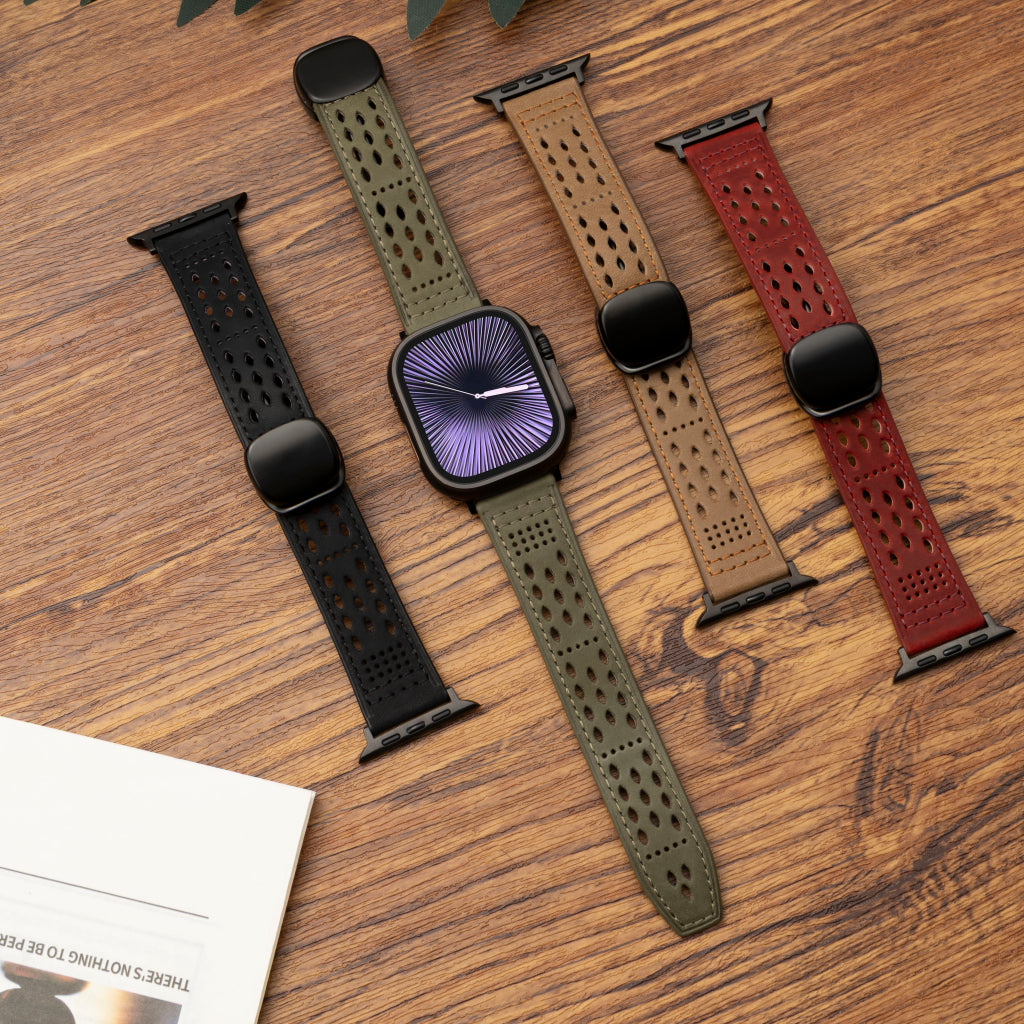 Monza Perforated Leather Band for Apple Watch