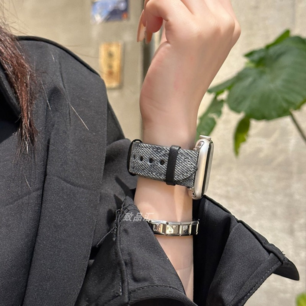 Retro Denim Apple Watch Strap