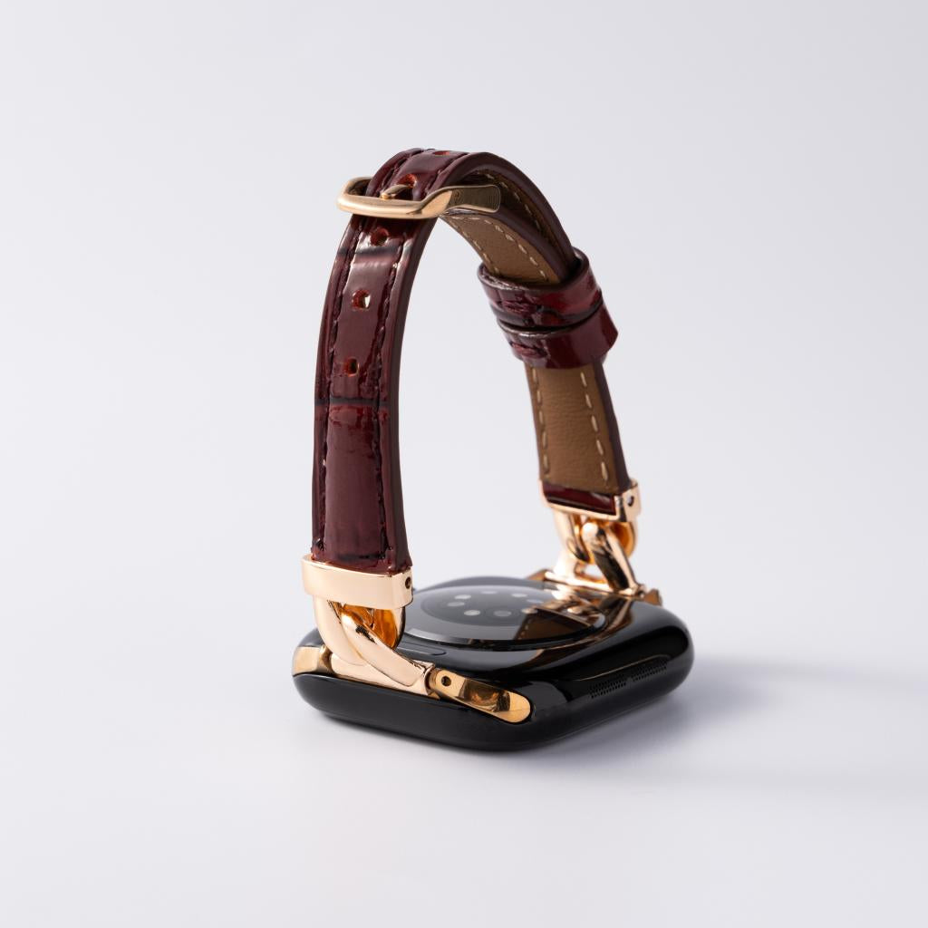 Vivienne Crocodile Leather Band For Apple Watch