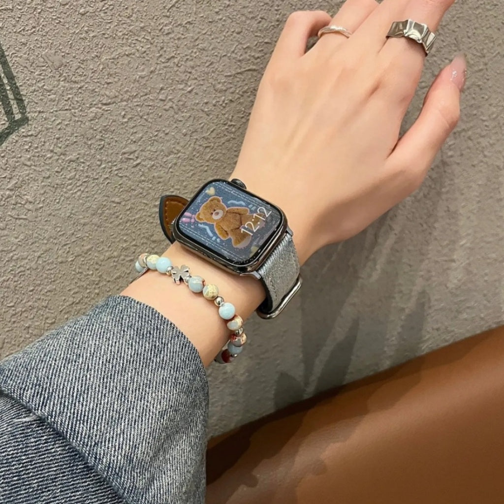 Retro Denim Apple Watch Strap