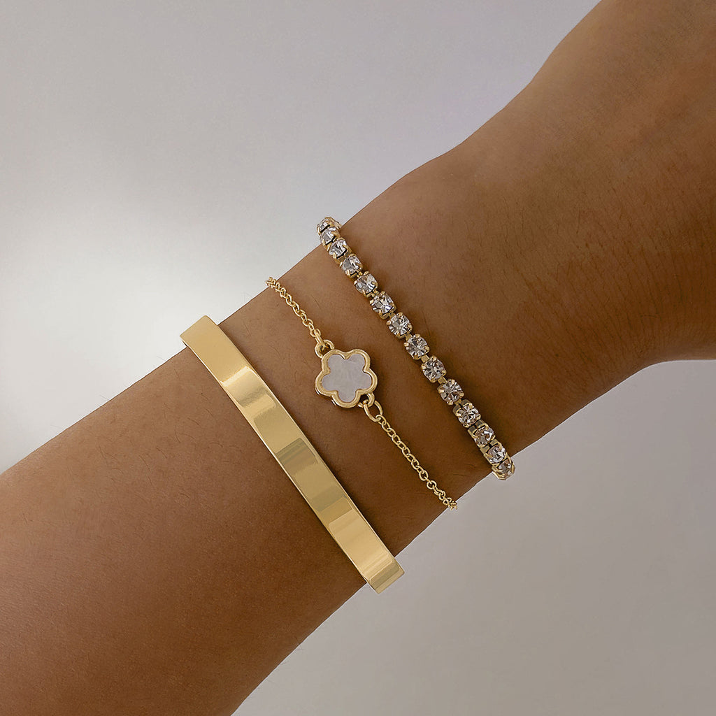 Five-Leaf Clover Bracelet Set