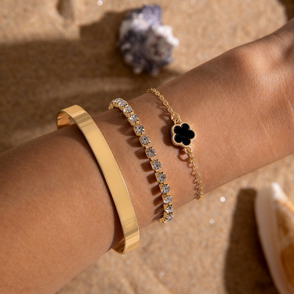 Five-Leaf Clover Bracelet Set