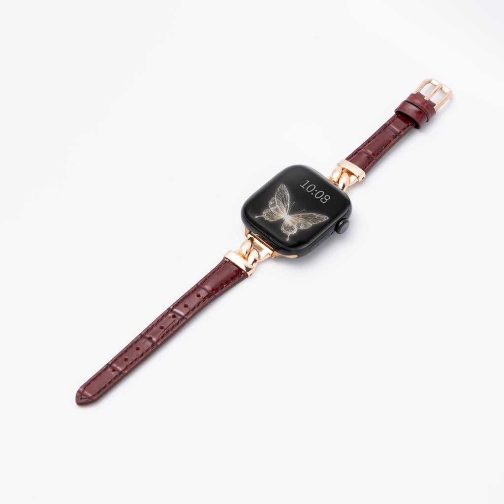 Vivienne Crocodile Leather Band For Apple Watch