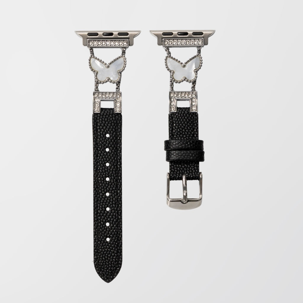 Rosabelle Butterfly Leather Band for Apple Watch