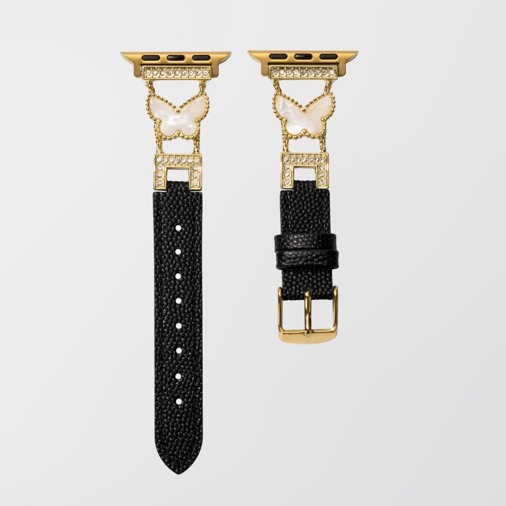 Rosabelle Butterfly Leather Band for Apple Watch