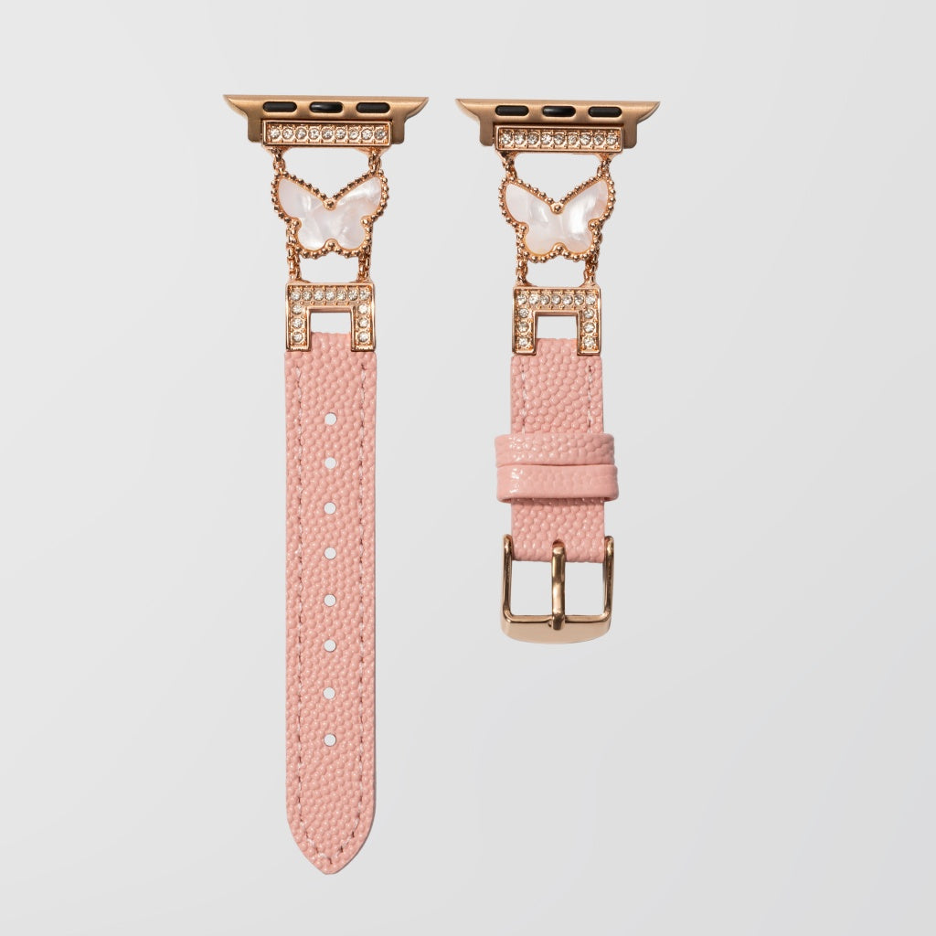 Rosabelle Butterfly Leather Band for Apple Watch