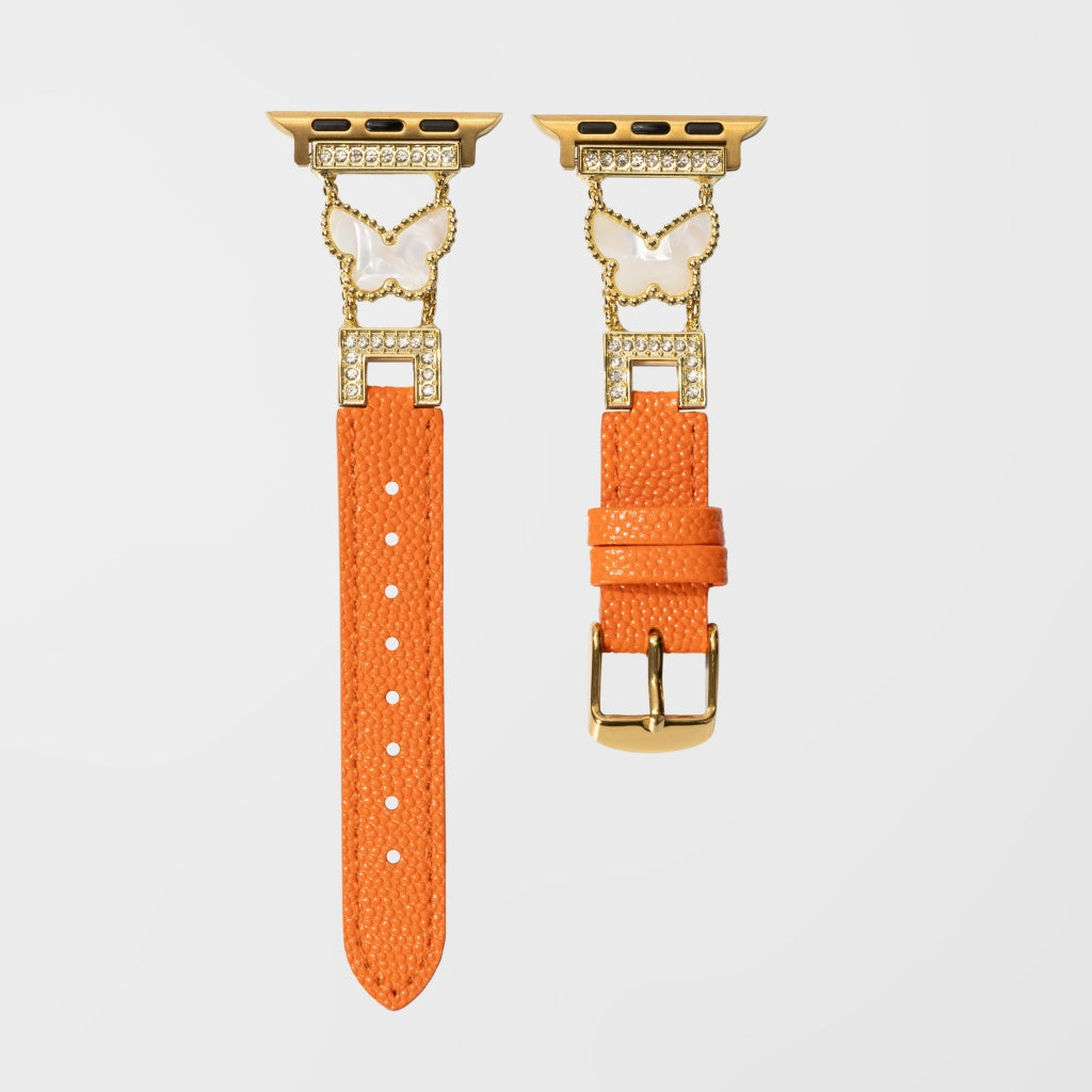 Rosabelle Butterfly Leather Band for Apple Watch