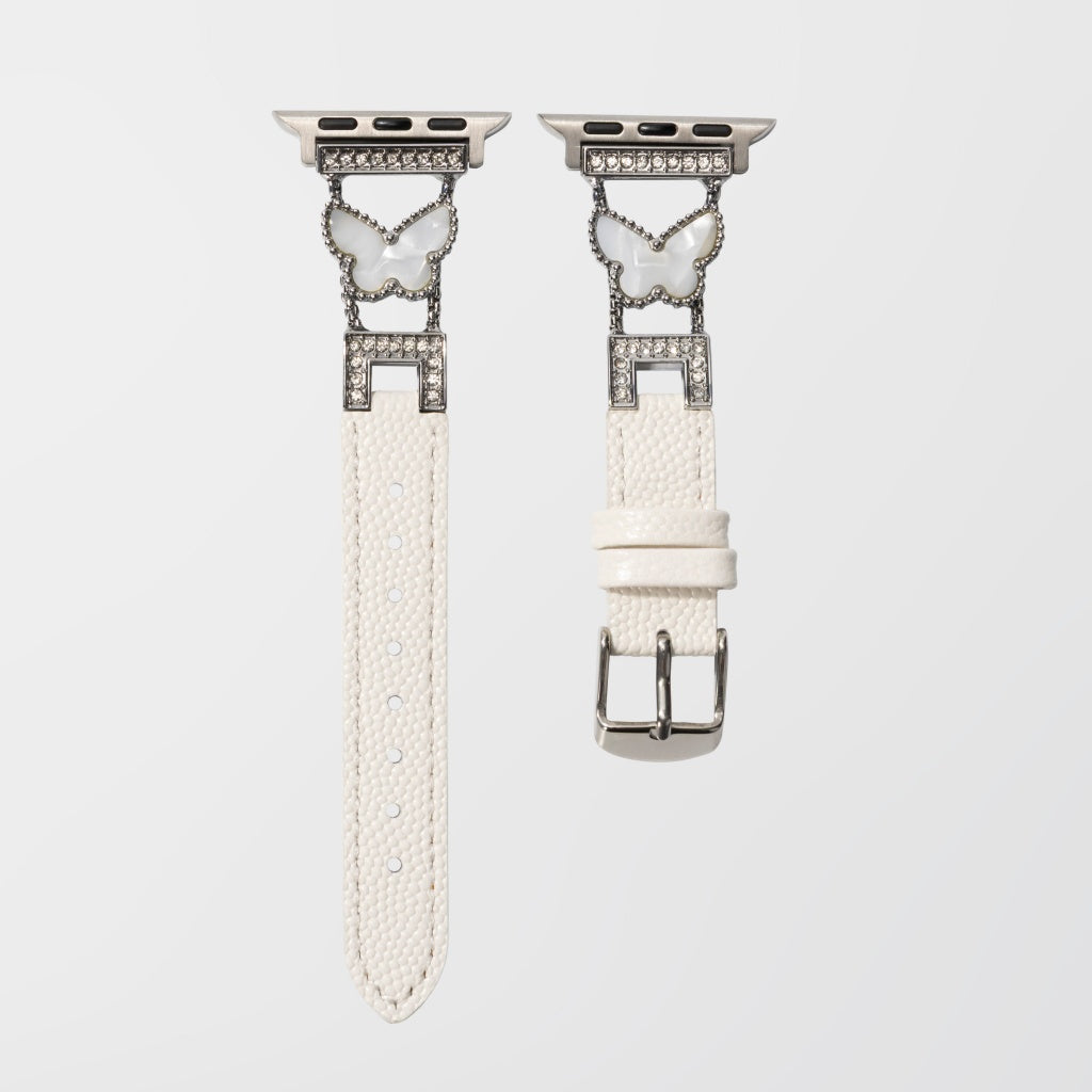 Rosabelle Butterfly Leather Band for Apple Watch