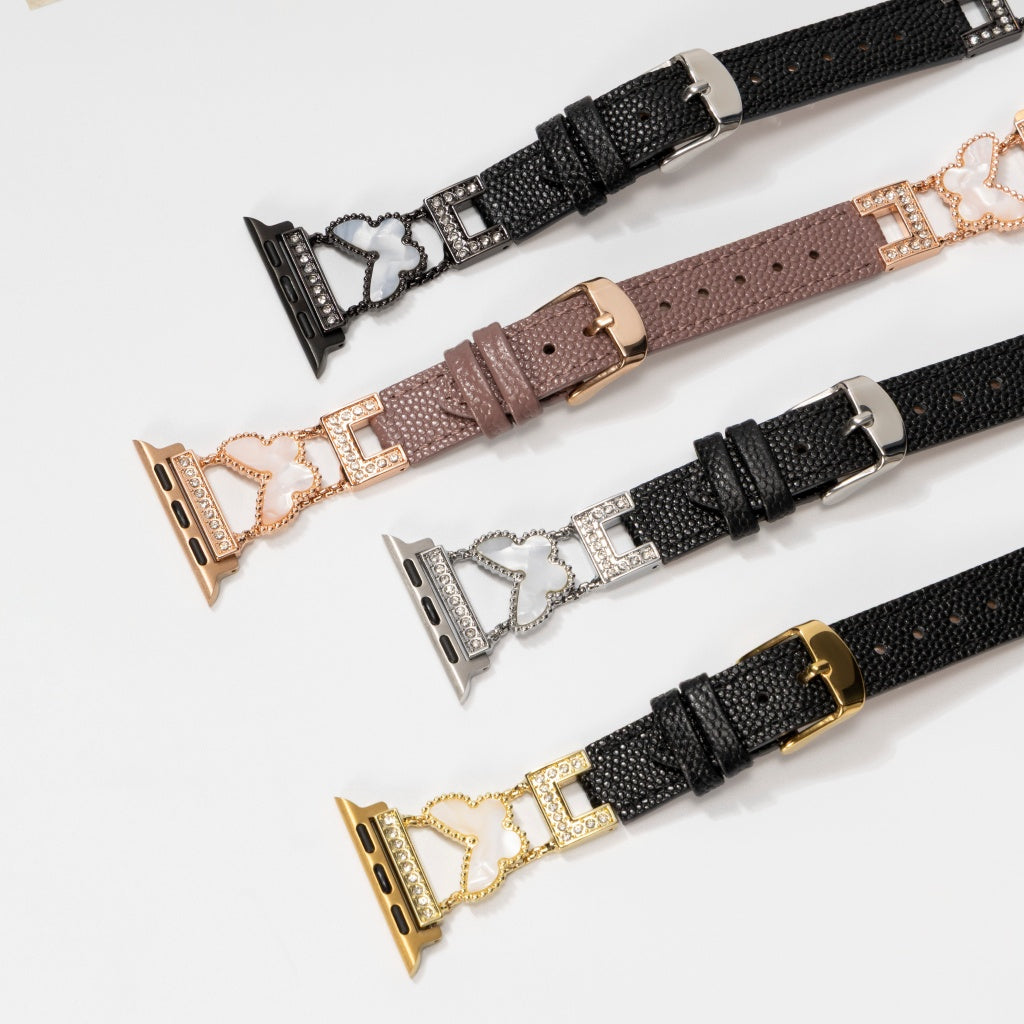 Rosabelle Butterfly Leather Band for Apple Watch