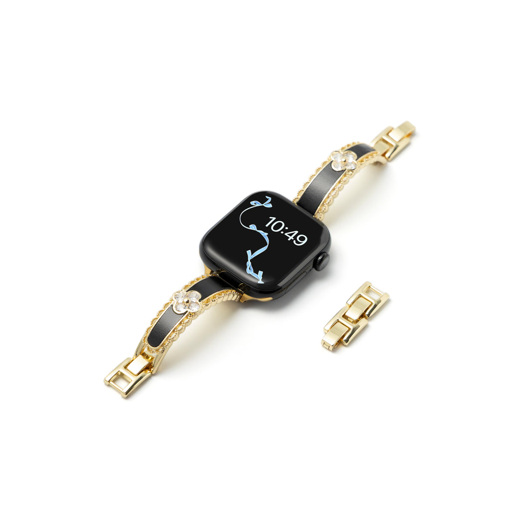 Celestine Crystal Leather Band For Apple Watch