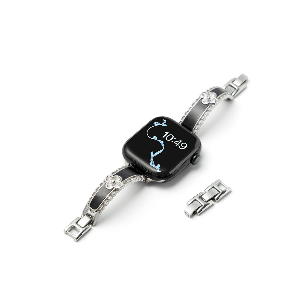 Celestine Crystal Leather Band For Apple Watch