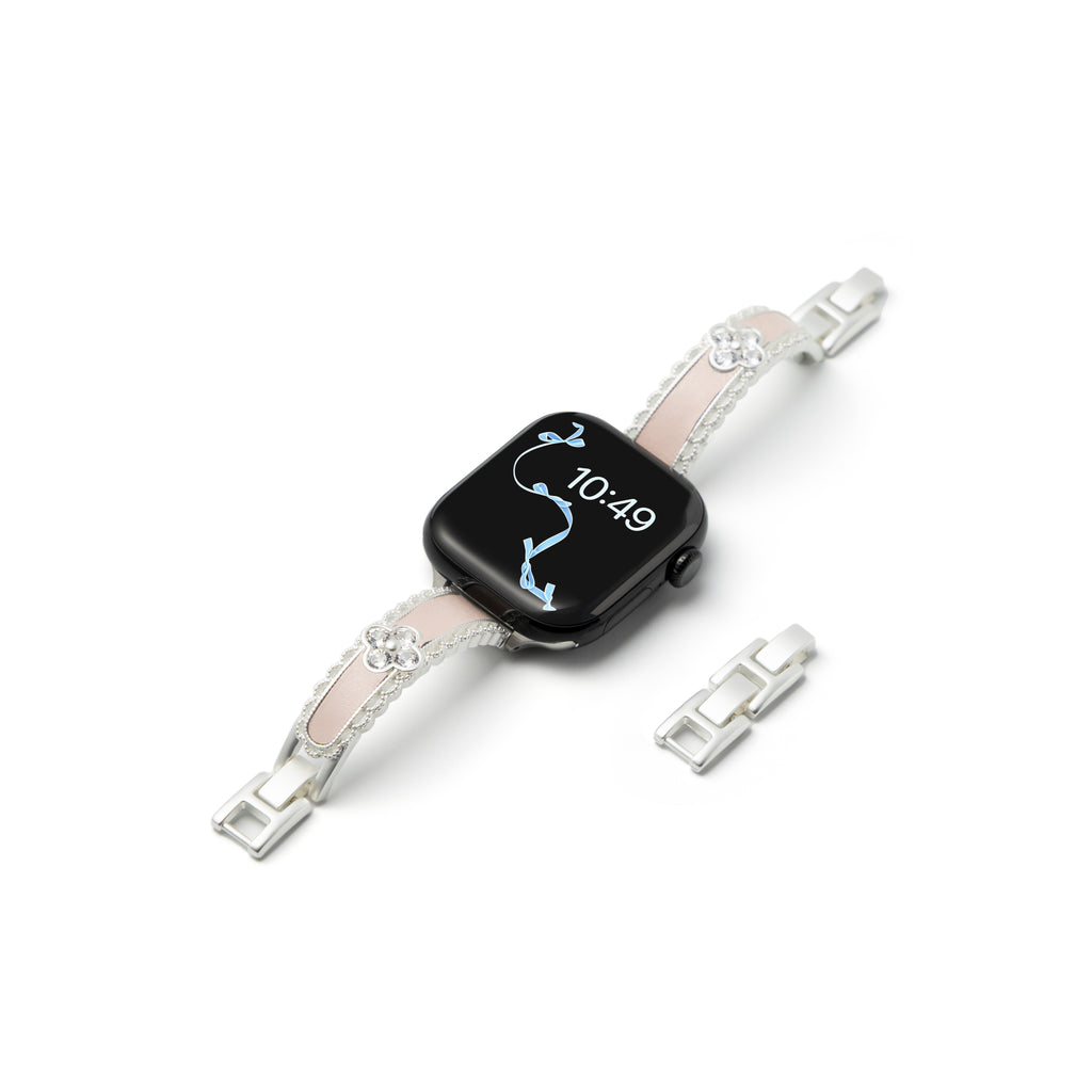 Celestine Crystal Leather Band For Apple Watch