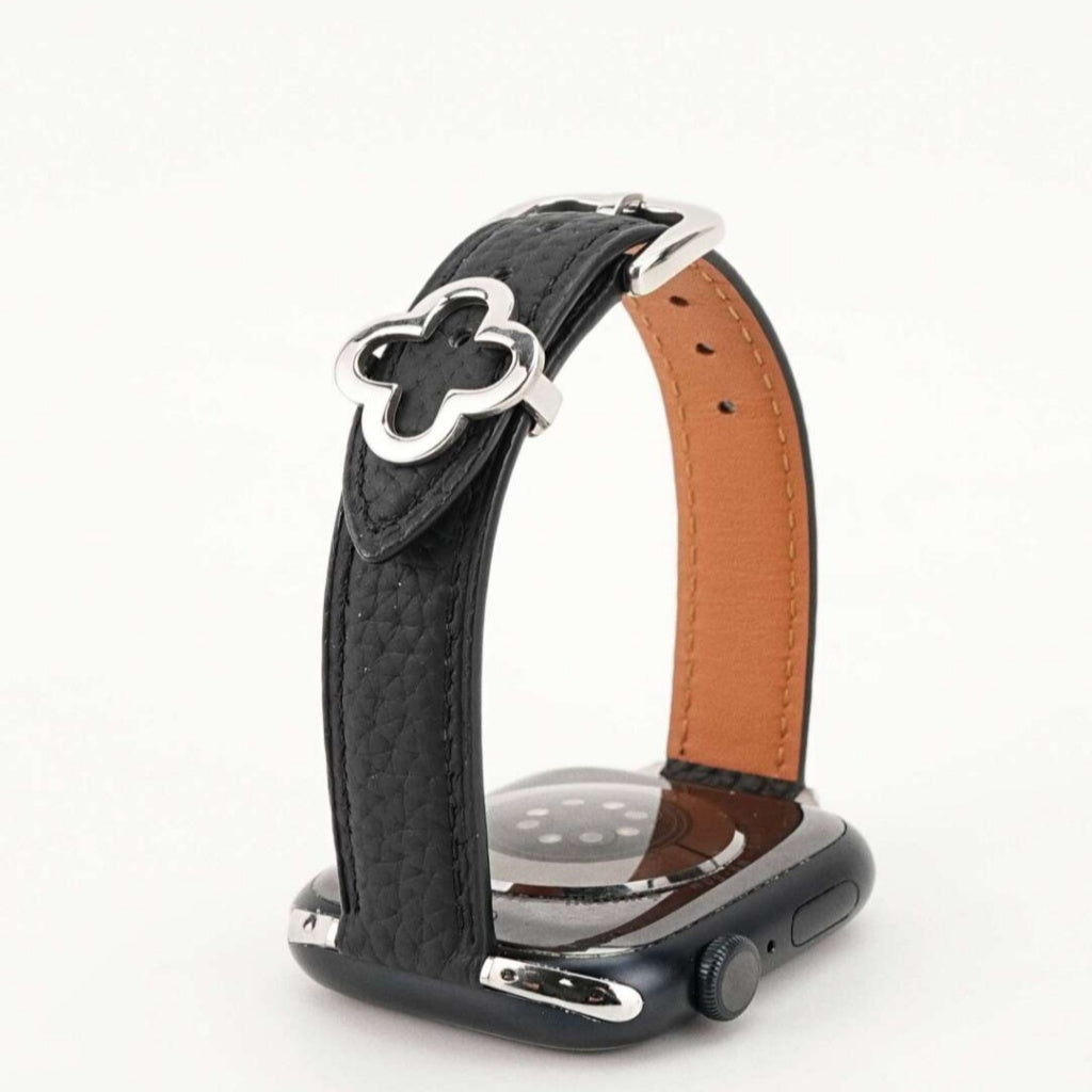 Clover Decor Leather Apple Watch Band