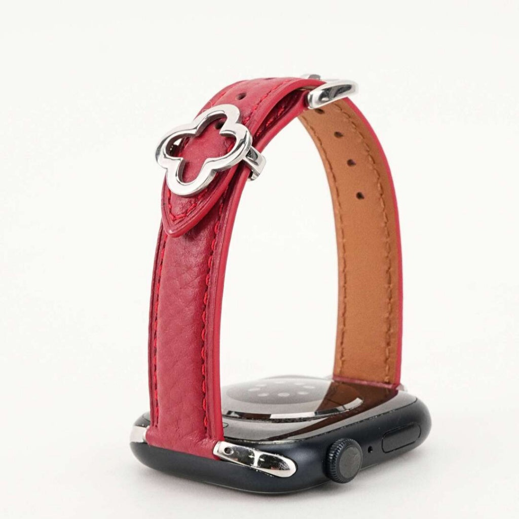 Clover Decor Leather Apple Watch Band