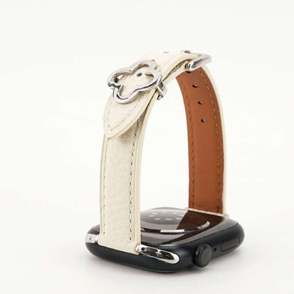 Clover Decor Leather Apple Watch Band