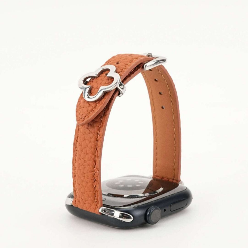 Clover Decor Leather Apple Watch Band