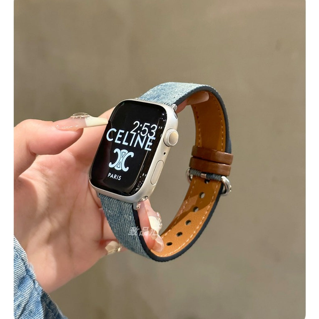Retro Denim Apple Watch Strap