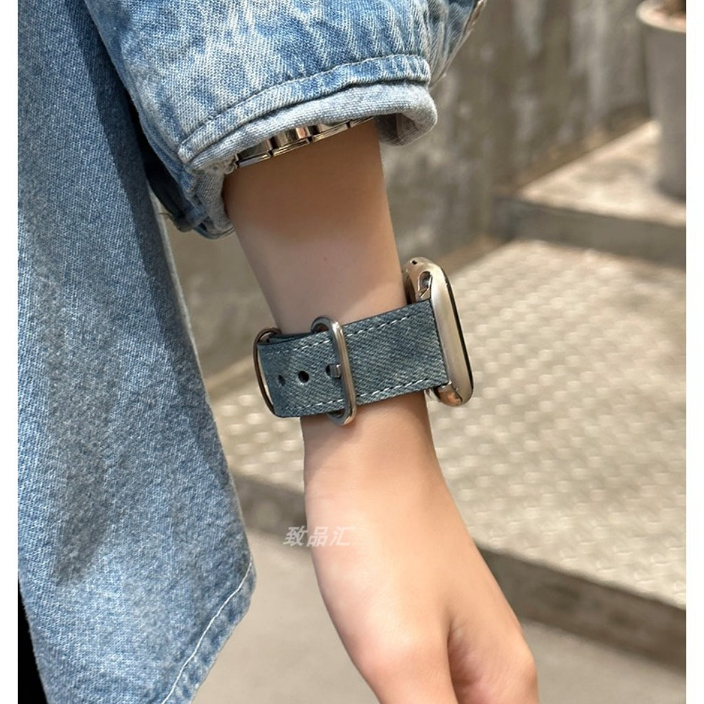 Retro Denim Apple Watch Strap