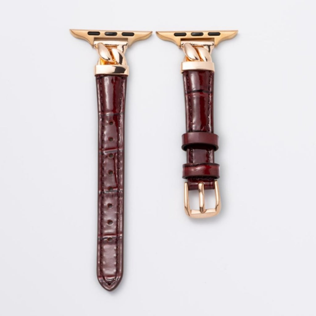 Vivienne Crocodile Leather Band For Apple Watch
