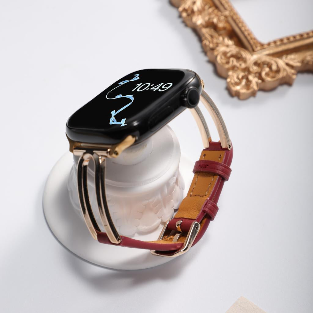 Aurelia Elegant Leather Band For Apple Watch