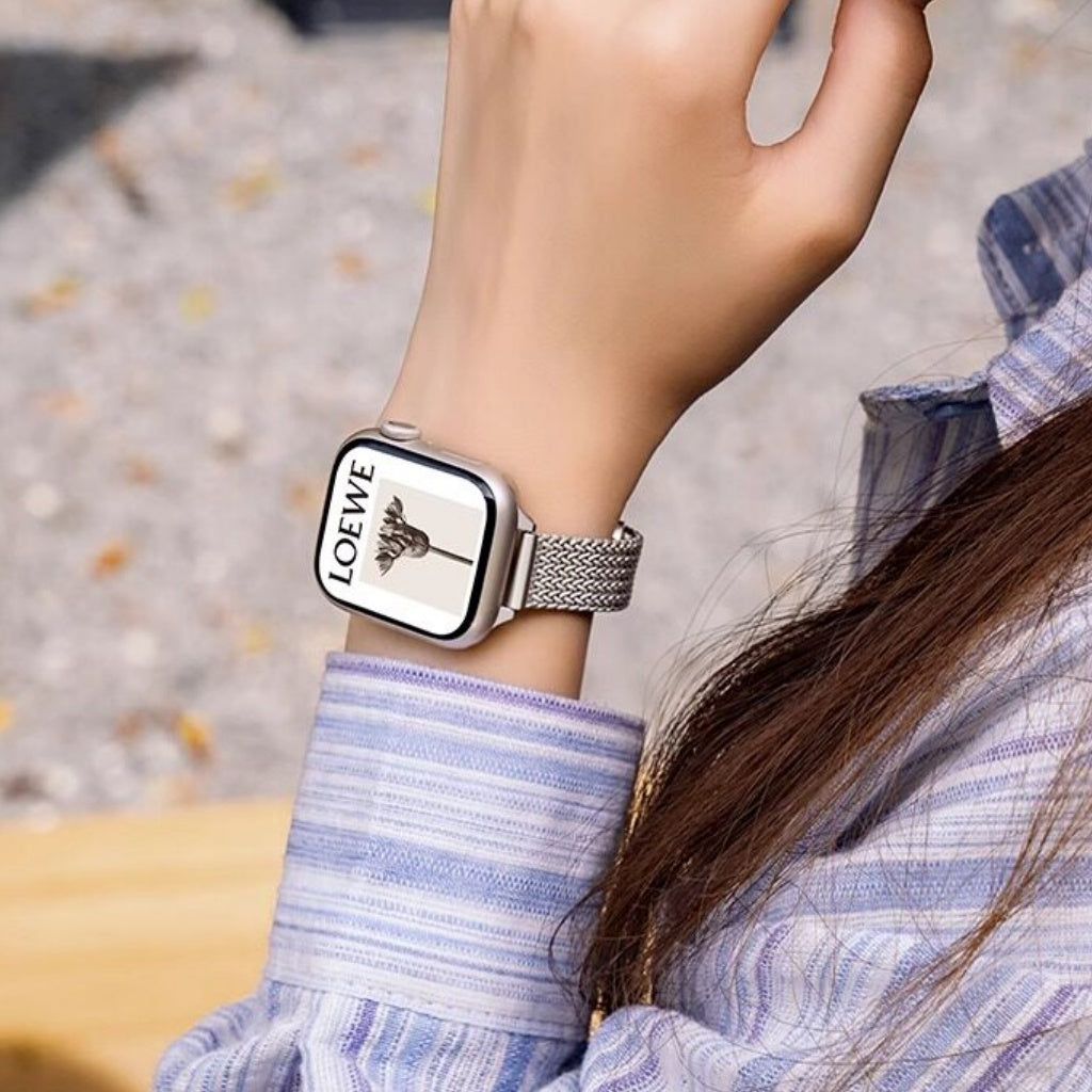 Wheat Pattern Metal Watch Band