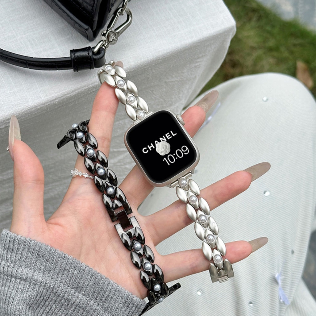 Luxury Chain Pearl Bracelet For Apple Watch