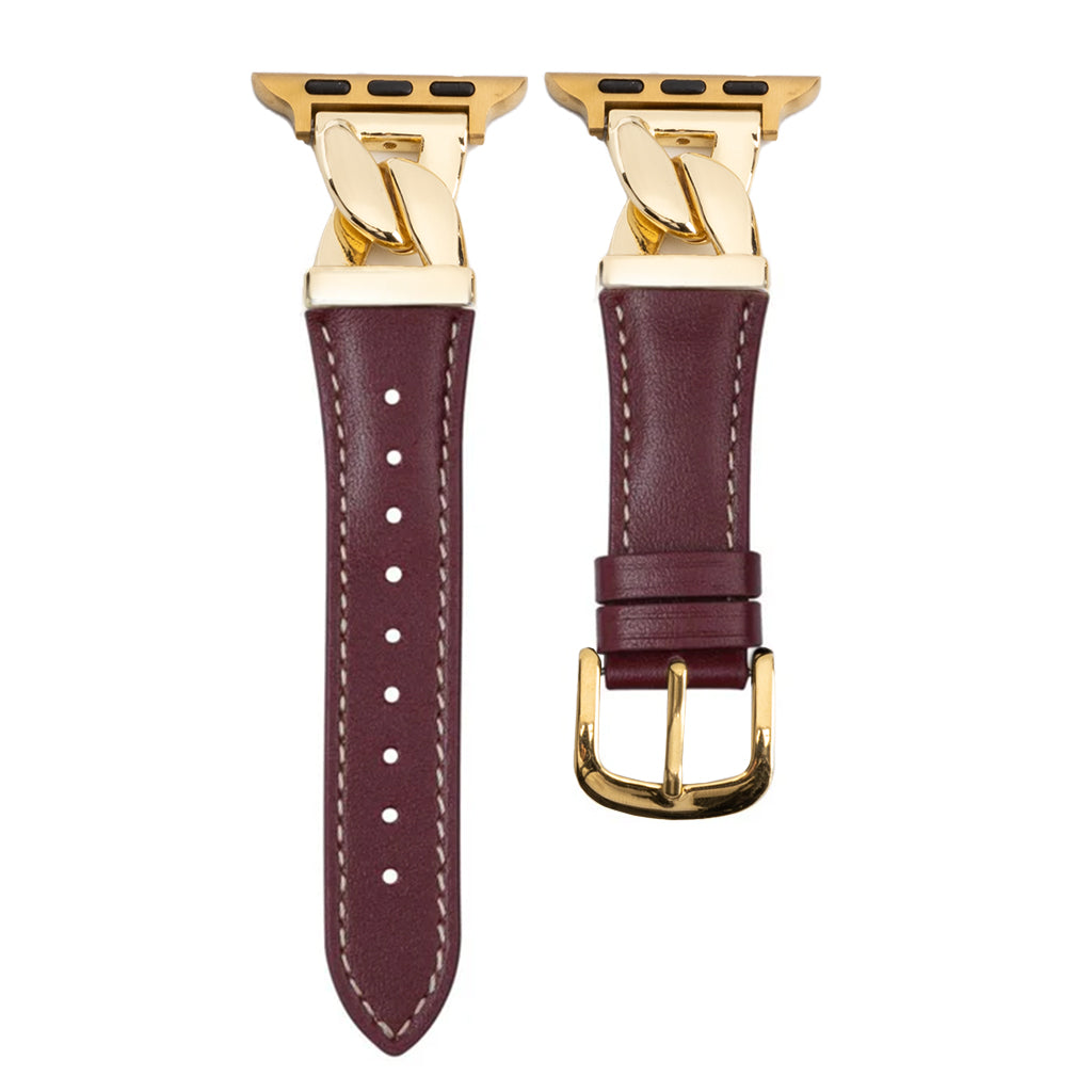 Leather & Chain Apple Watch Band