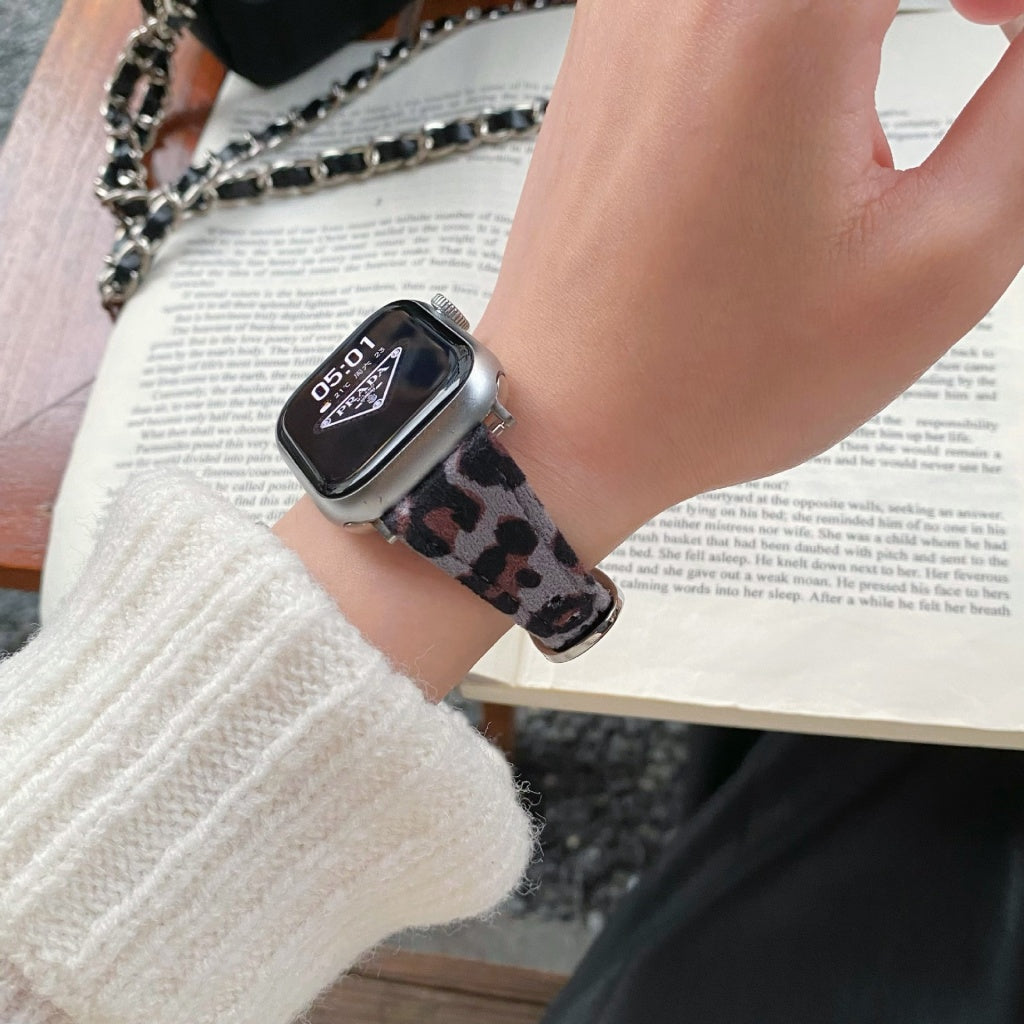 Vintage Leopard Print Leather Band