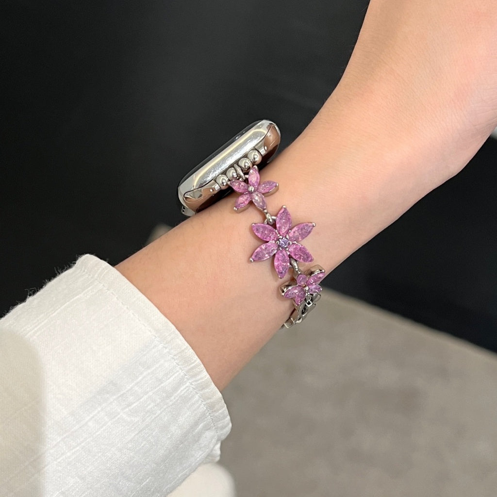 Shimmery Flower Apple Watch Wristband