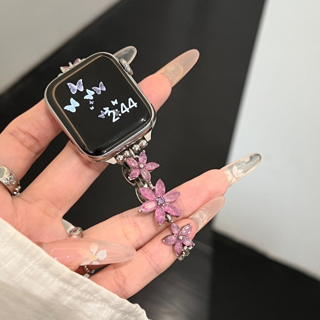 Shimmery Flower Apple Watch Wristband