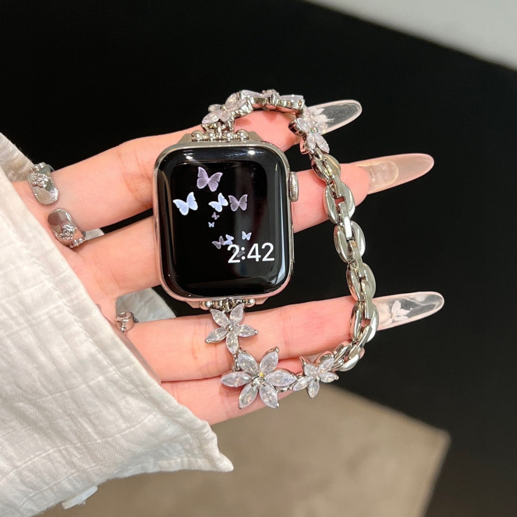 Shimmery Flower Apple Watch Wristband
