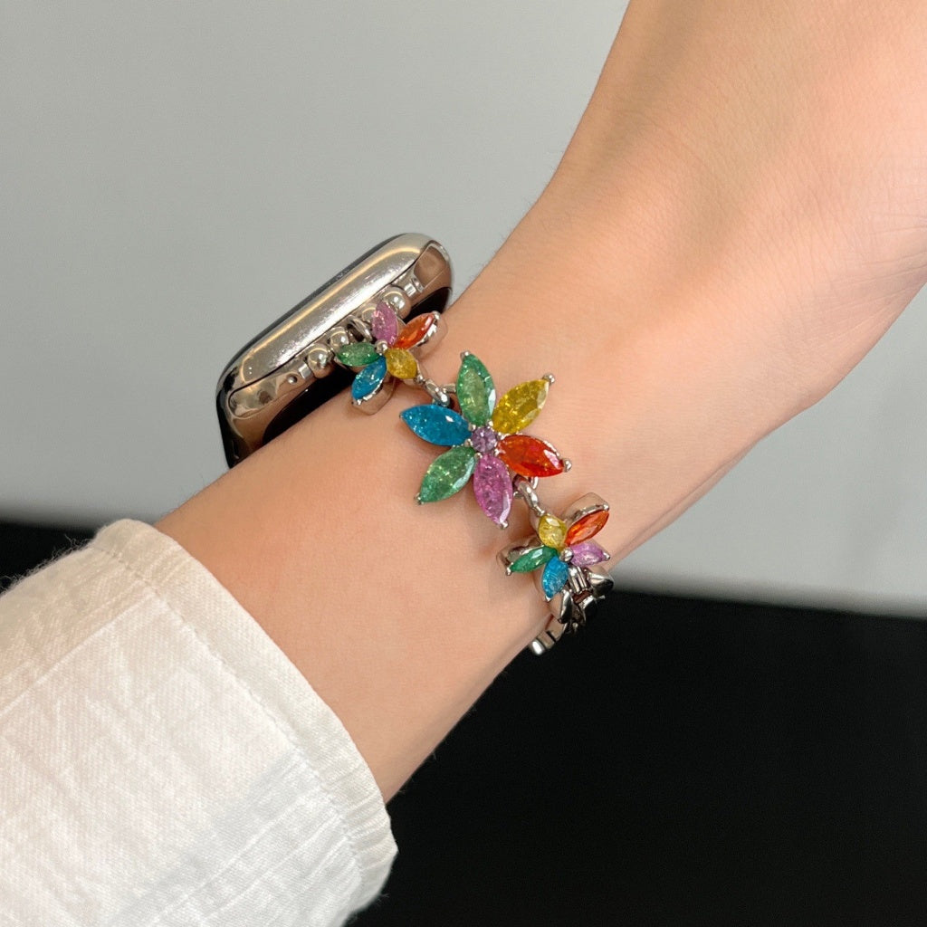 Shimmery Flower Apple Watch Wristband