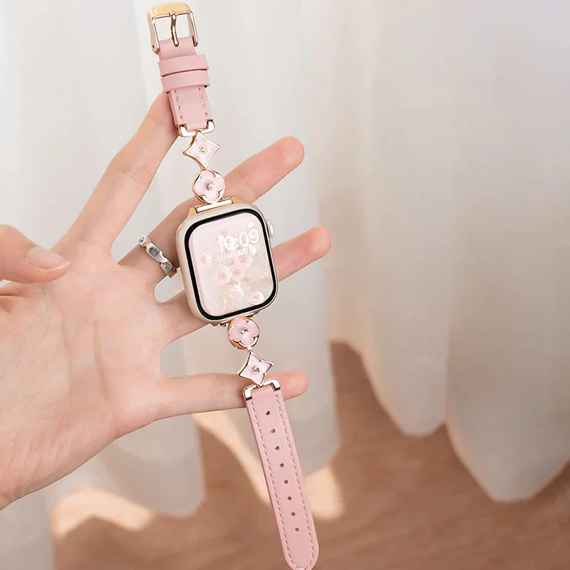 Stylish Emblem Leather Strap