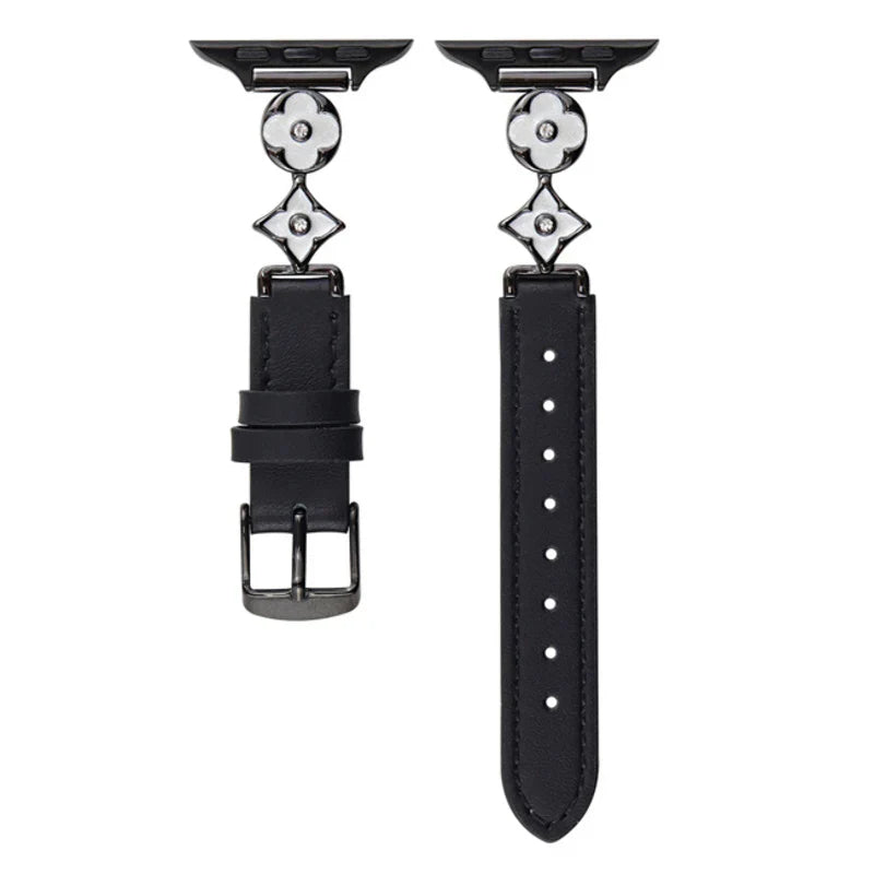 Stylish Emblem Leather Strap